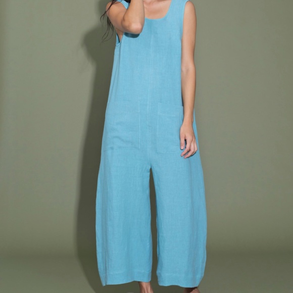 Ilana Kohn Pants - Ilana Kohn Milo Jumpsuit in Surf XS CURRENT SEASON
